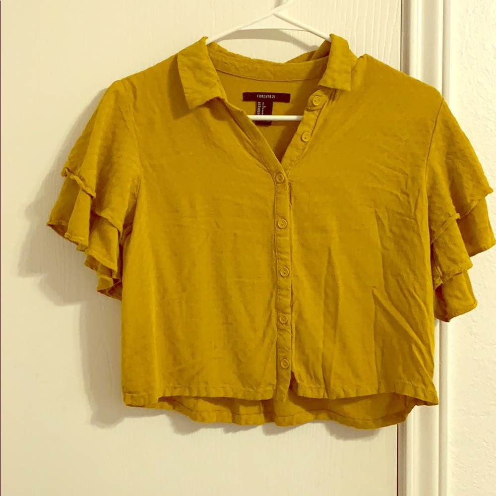 Mustard yellow shirt